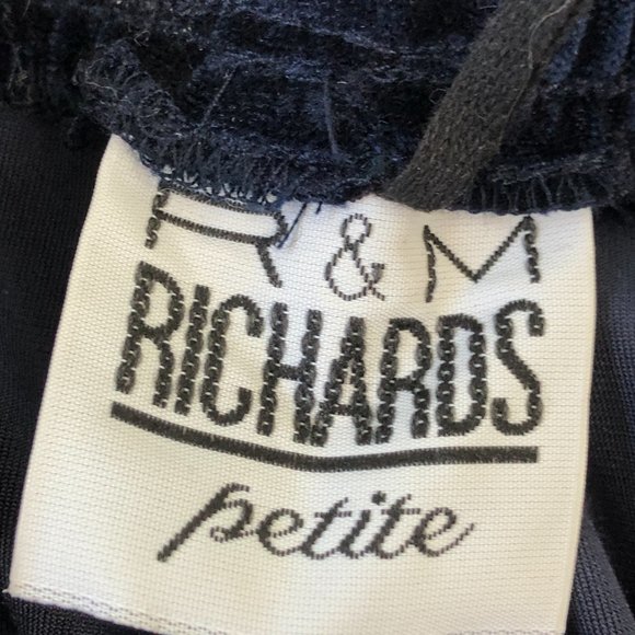 Vintage R & M Richards Petite High Waist Velvet Pants Quiet Luxury Comfy - Picture 15 of 16